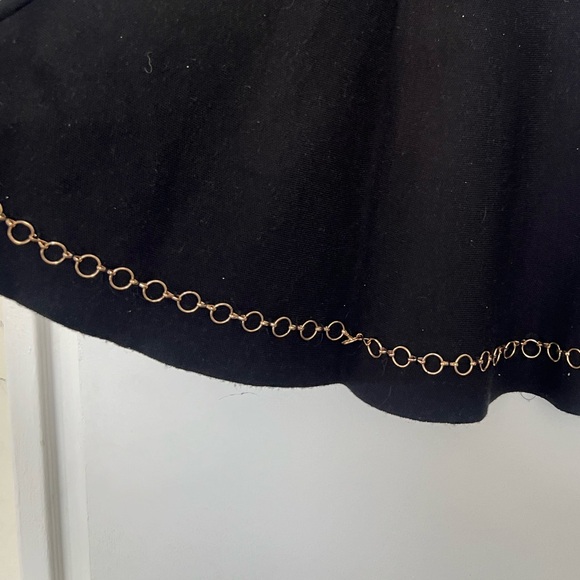 Zara Knit High Waisted Skirt with Gold Chain Design - Picture 3 of 4